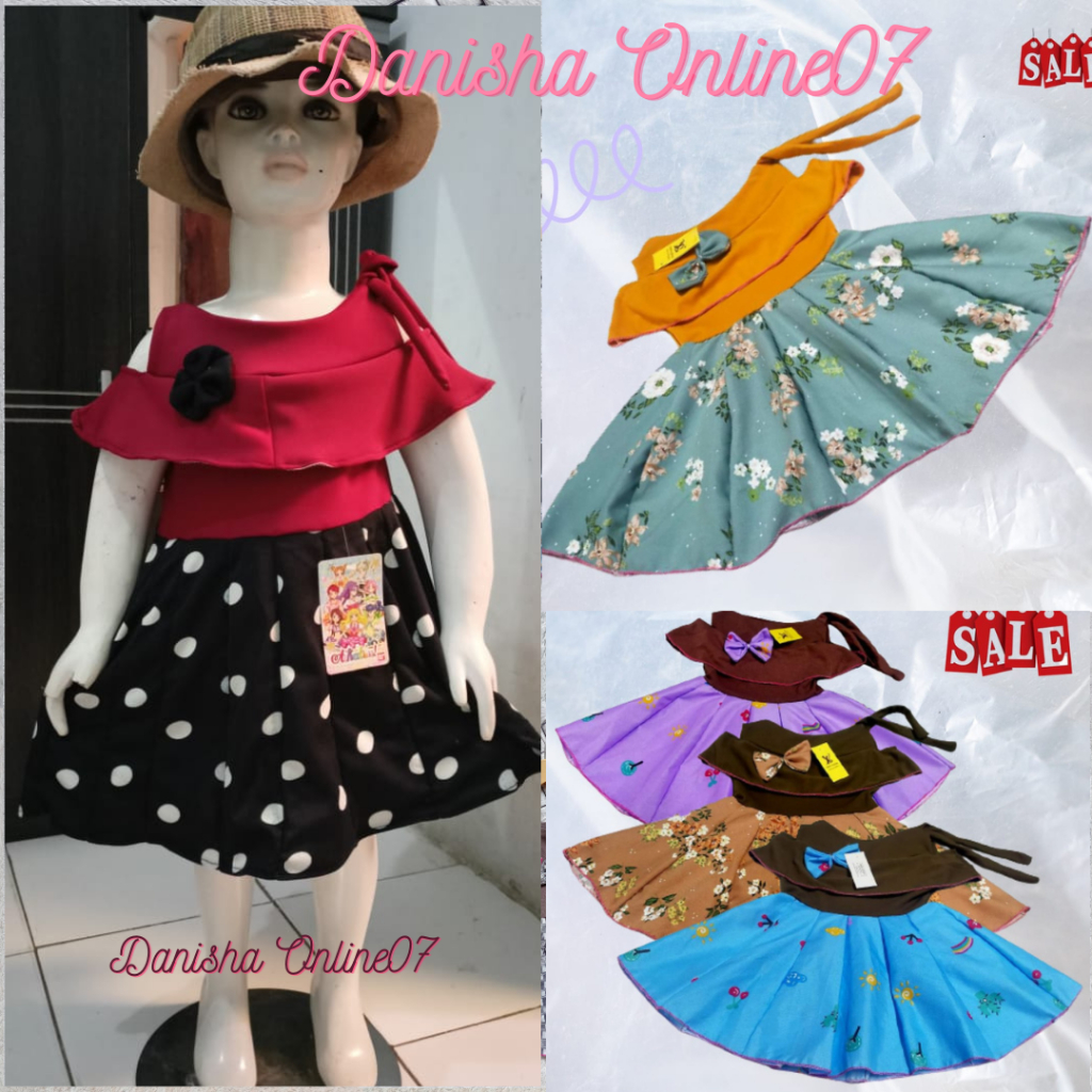 RB Paket usaha 10pcs baju anak perempuan bayi usia paket mini mix model