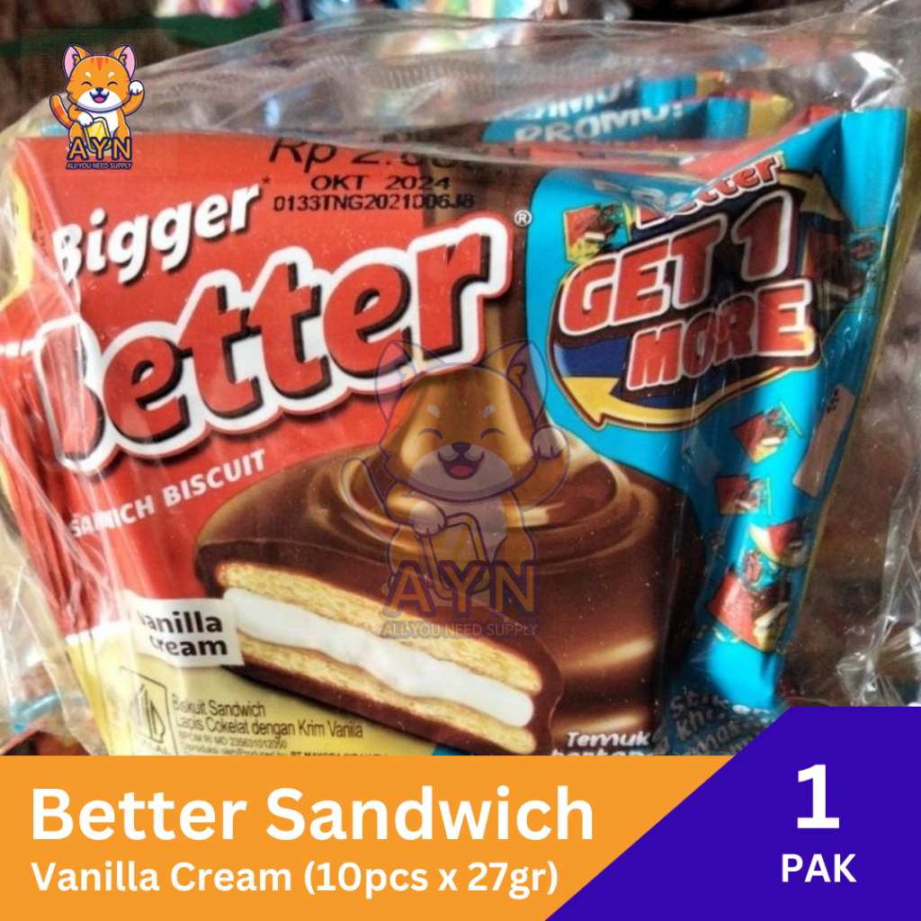 

Better Sandwich Cream Vanilla 27gr (1 pack isi 10 pcs)