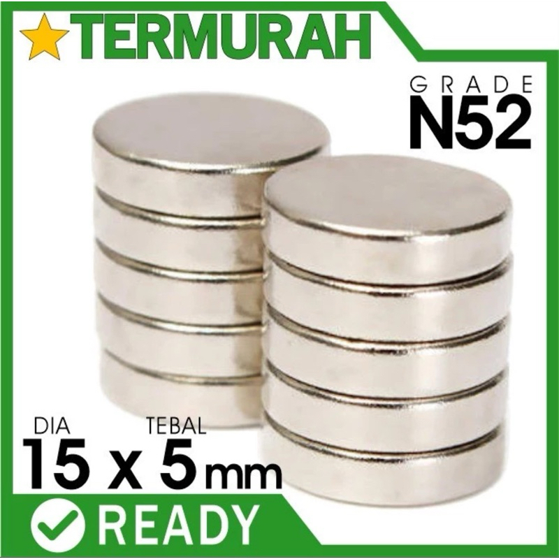 Magnet Neodymium N52 Bulat Diameter 15mm