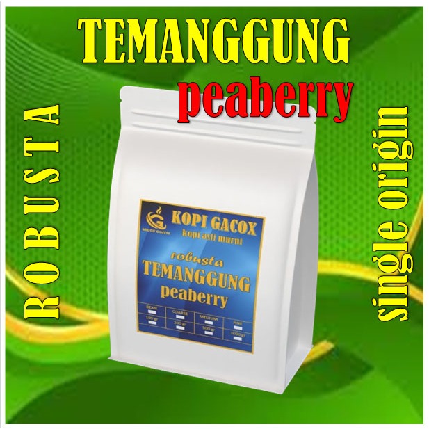 

Kopi TEMANGGUNG PEABERRY Robusta 100/200/500 Gram Kopi Murni