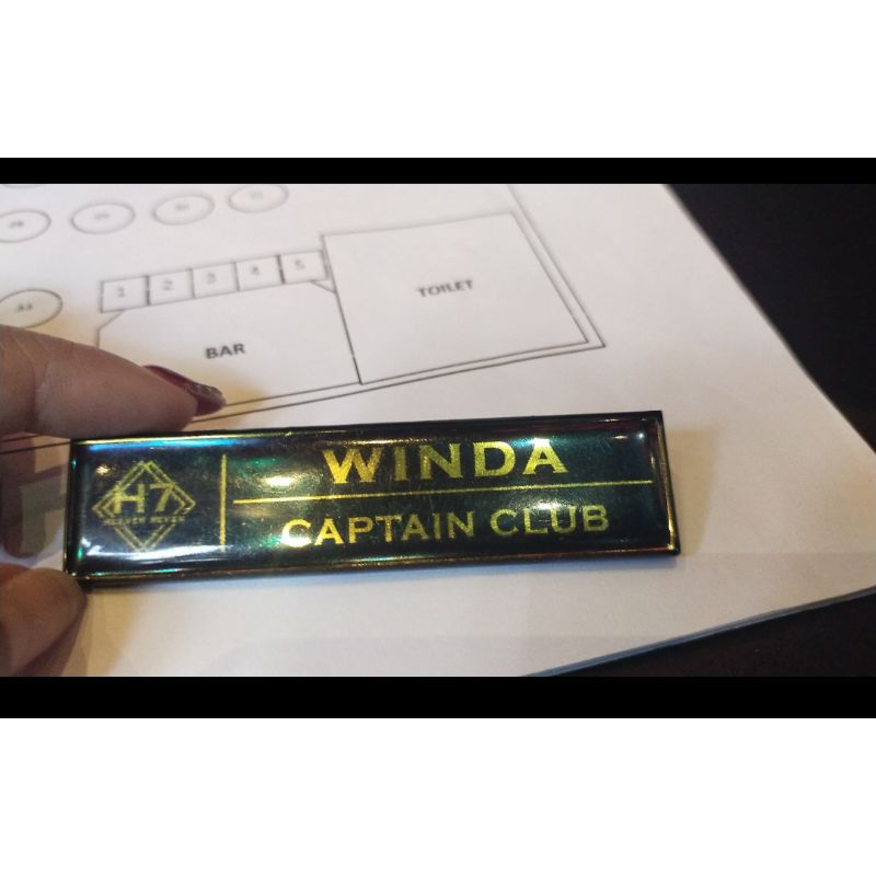 

Papan Nama, Name Tag, Nama dada resin kuningan