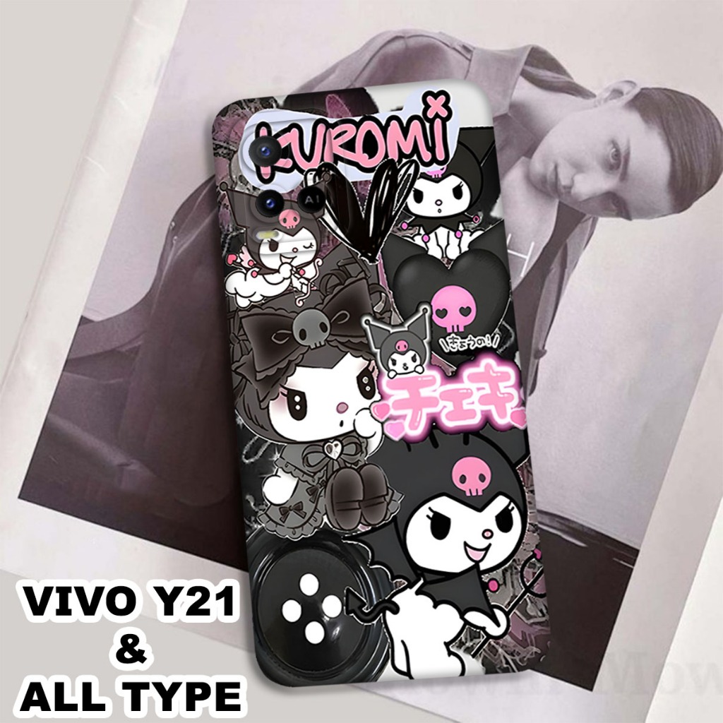 (GC25) Softcase karet Hp VIVO Y21/Y21A/Y21S/Y21T/Y33S | Case Kuromi | Case VIVO Y21/Y21A/Y21S Y21T/Y