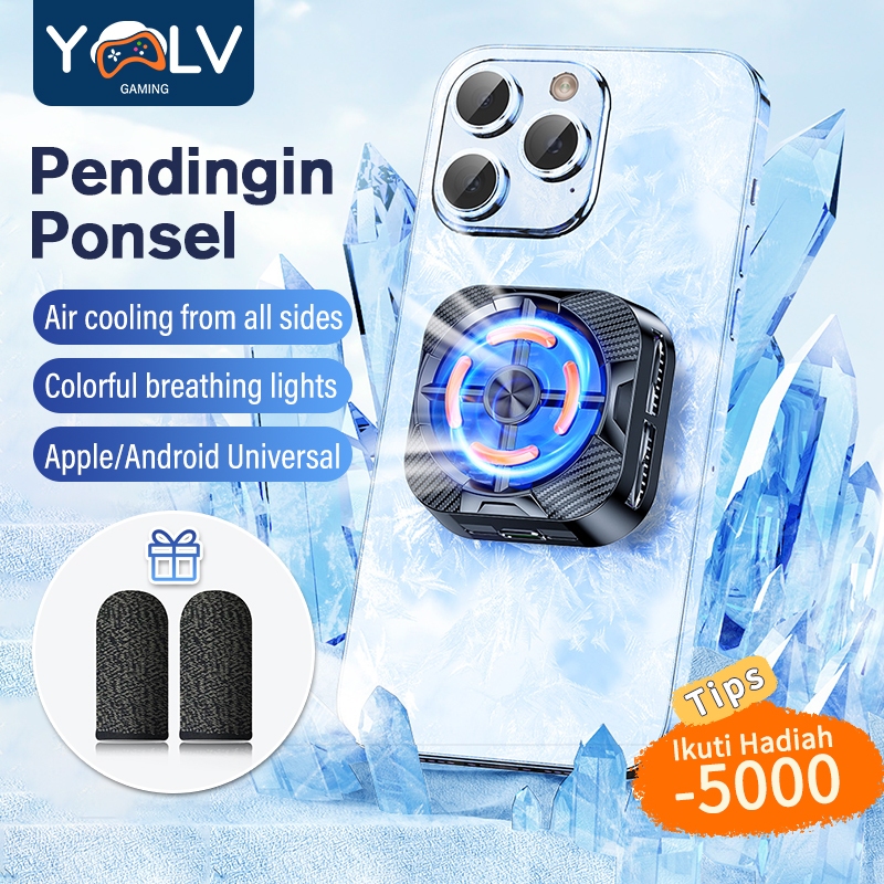 YLV Fan Cooler X9/X20 Cooling Pad Fan Gaming Mobile Phone Radiator Cooling Fan Cooler Handphone