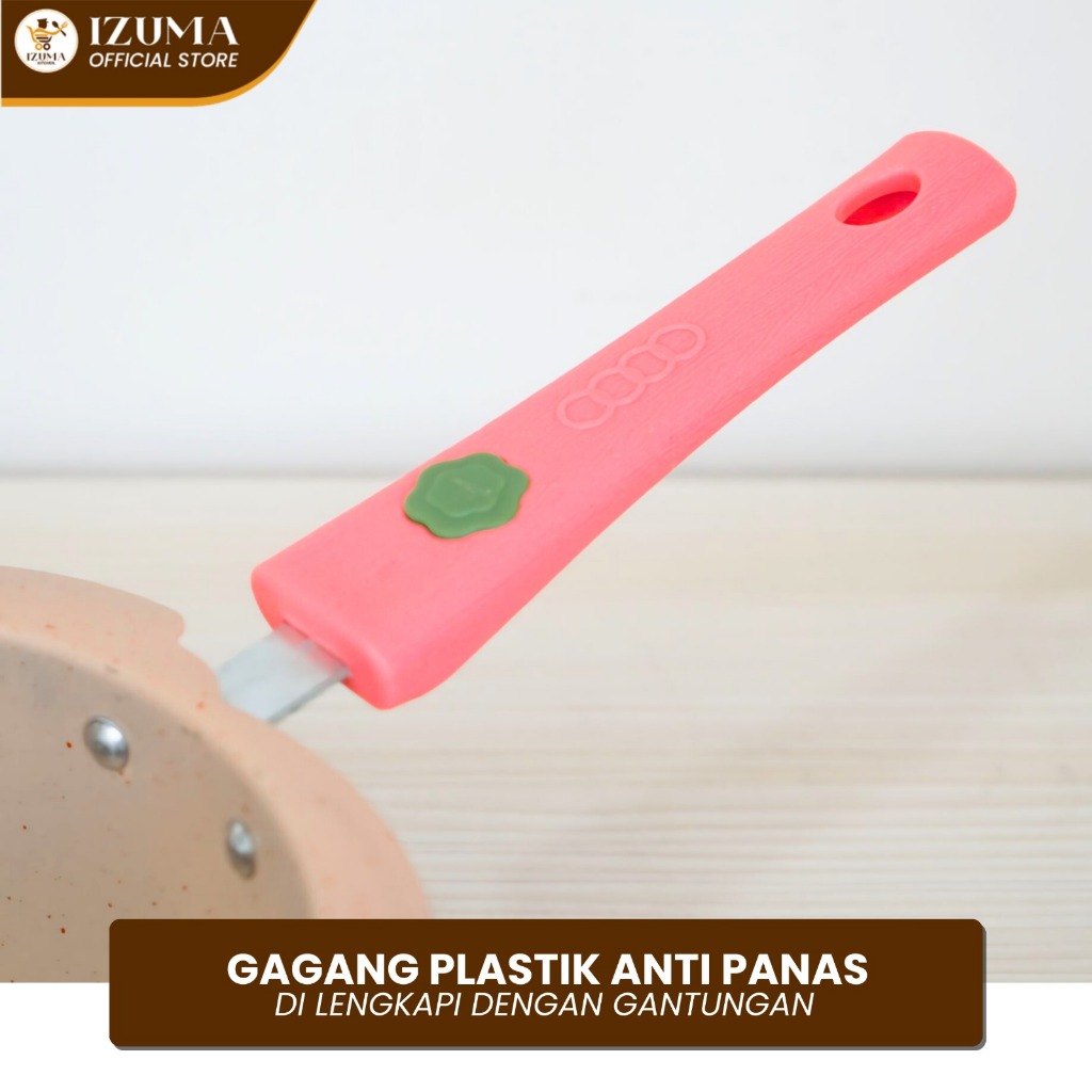 Izuma Panci Mpasi Food Grade Set Panci Susu Cookware Fullset Pink Anti Lengket