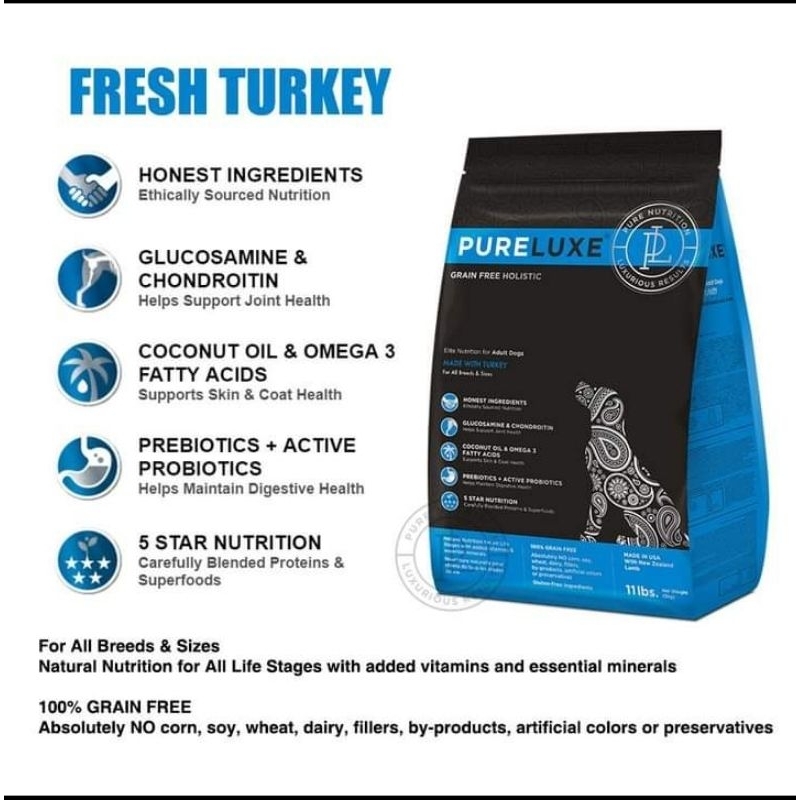 Pureluxe Dog Food Adult Turkey 1,8kg
