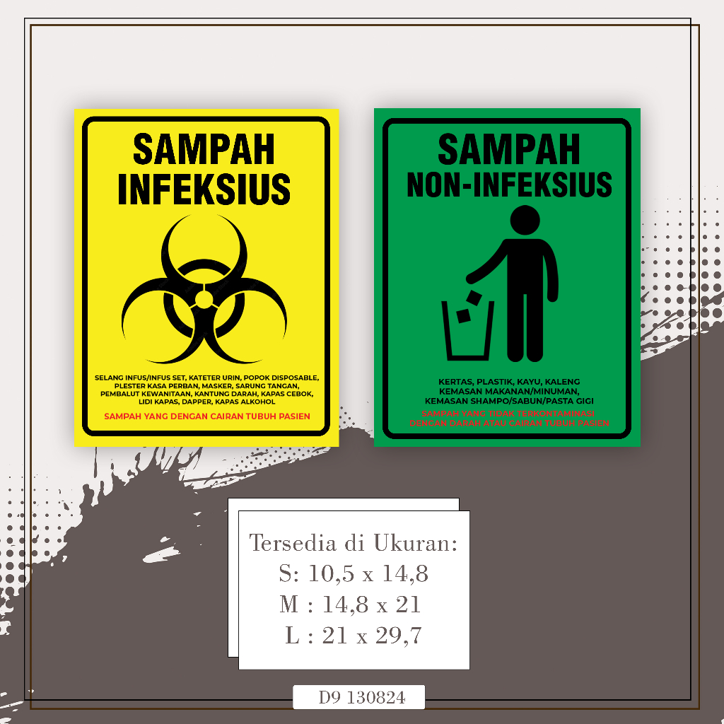 

Sign Sticker limbah Sampah Infeksius limbah Sampah non infeksius Sticker Medis stiker limbah medis