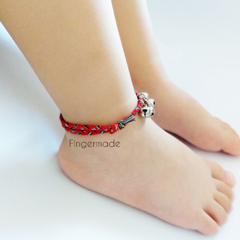 Fingermade Gelang Kaki Anak / Gelang Benang Kerincing Bayi