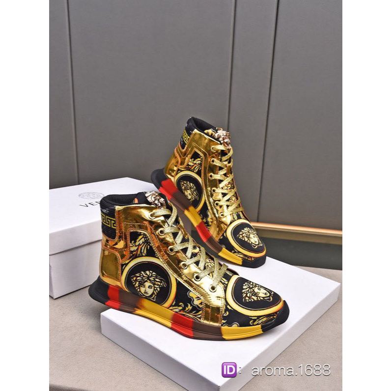 Versace Fashion Men's Shoes Luxury Men's Shoes Shoes High Top Sports Shoes