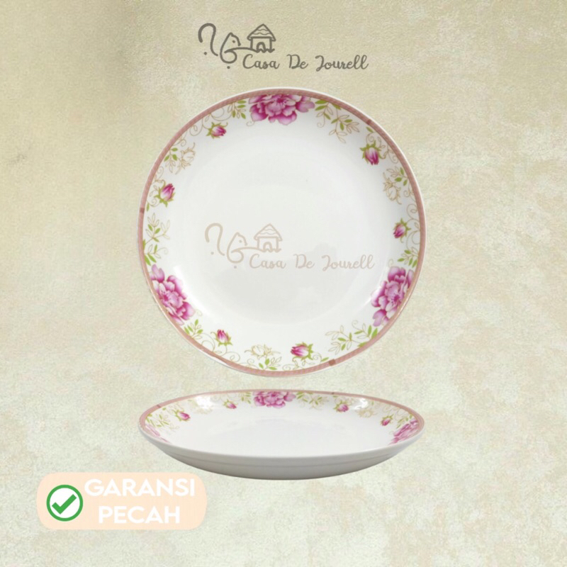 [Lyd2-03] Piring Kue Lapis 10” KB PG A/Keramik/piring motif bunga/piring aesthetic/piring cantik