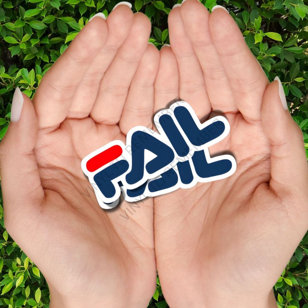 

Stiker Brand Merk Merek Sepatu FAIL Biru Tahan Air Vinyl