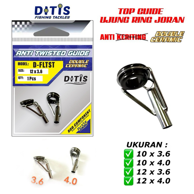 Cincin Ring Joran Surf Top Guide Ditis Double keramik Anti keriting