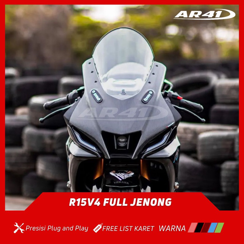 Windshield R15 v4 / visor R15V4 full jenong Winshield R15V4 r15m AR41