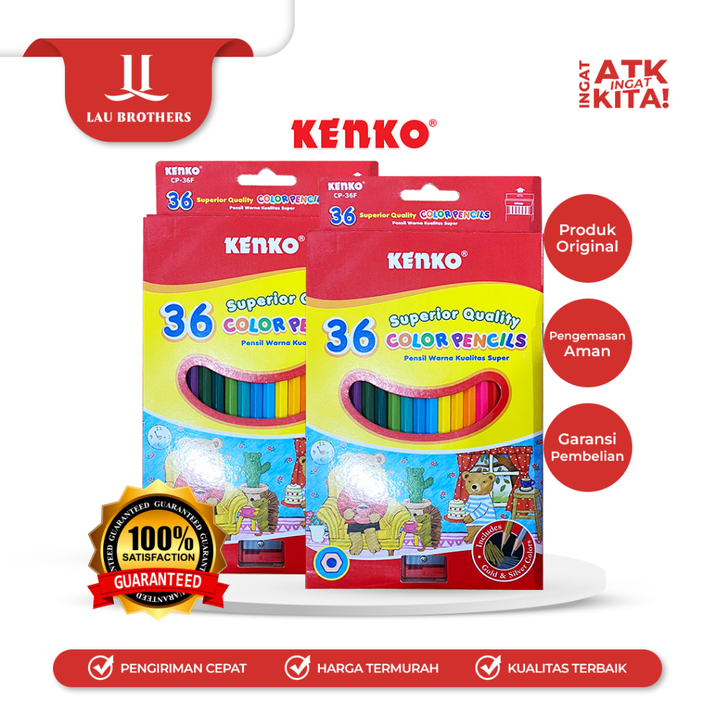 

KENKO 36 PENSIL WARNA/ COLOR PENCIL CP-36F (1SET)
