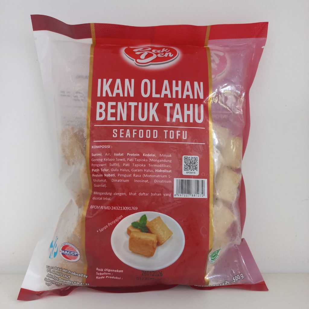 

Pak Den Ikan Olahan Bentuk Tahu Seafood Tofu 500g