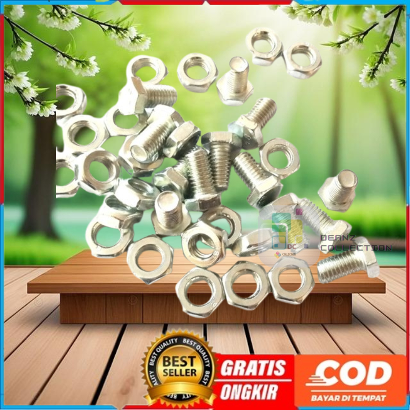 Baut Mur M8 Baut 8 Kunci 8 Baut 10 Kunci 10  Baut 12 Kunci 12