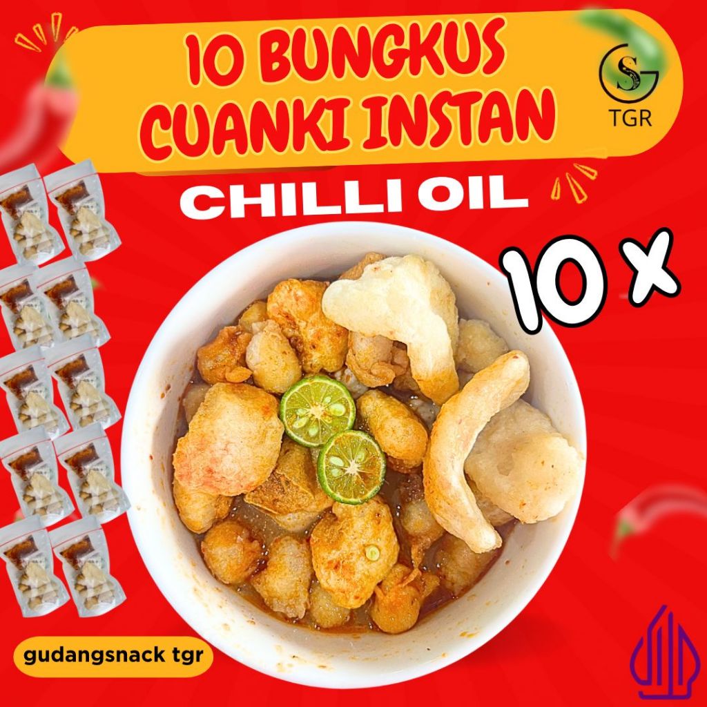 

[CHILLI OIL] 10 Bungkus Cuanki Instan Chilli Oil Paket Usaha Hotpot Instan Food