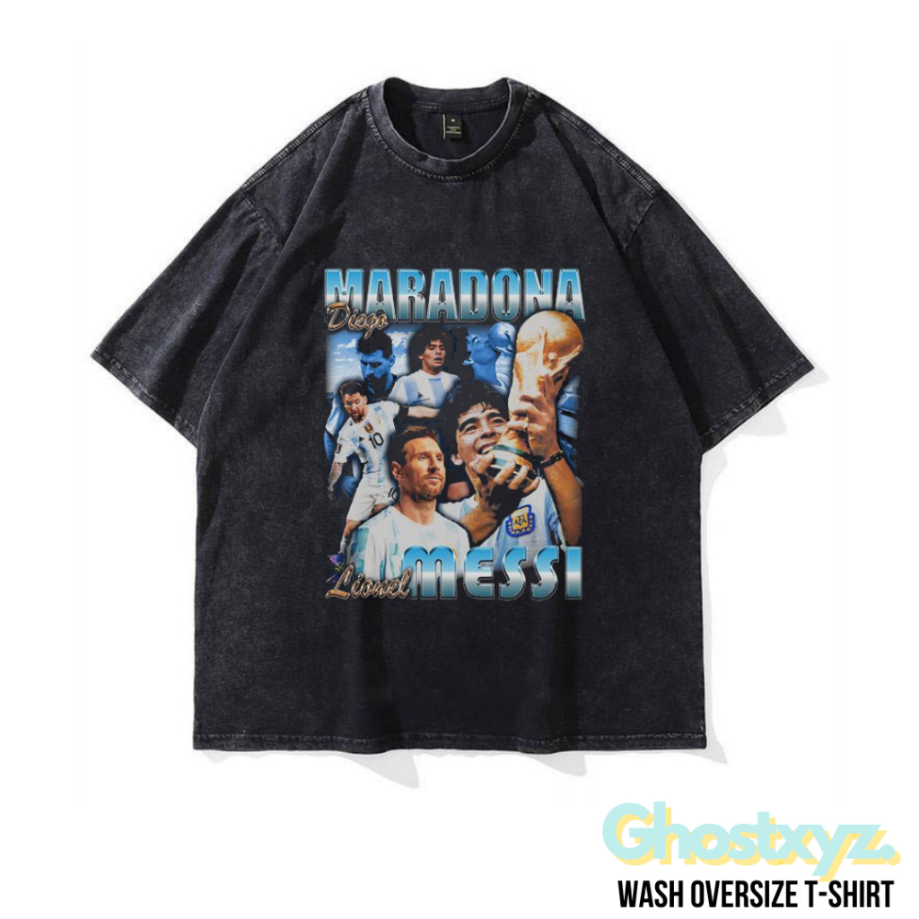 Ghostxyz T-Shirt Wash Oversize Vintage Tee Baju Kaos