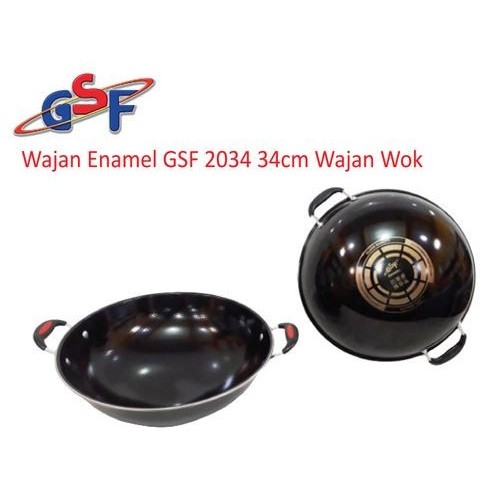 Wajan Kuping Enamel GSF, uk 34cm