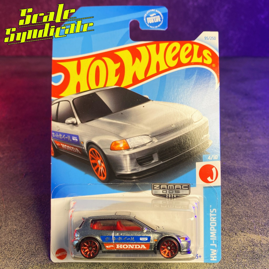 Hot Wheels 92 Honda Civic EG not EF Zamac Silver not Custom Version Boulevard Fast Tuners IDE 2024