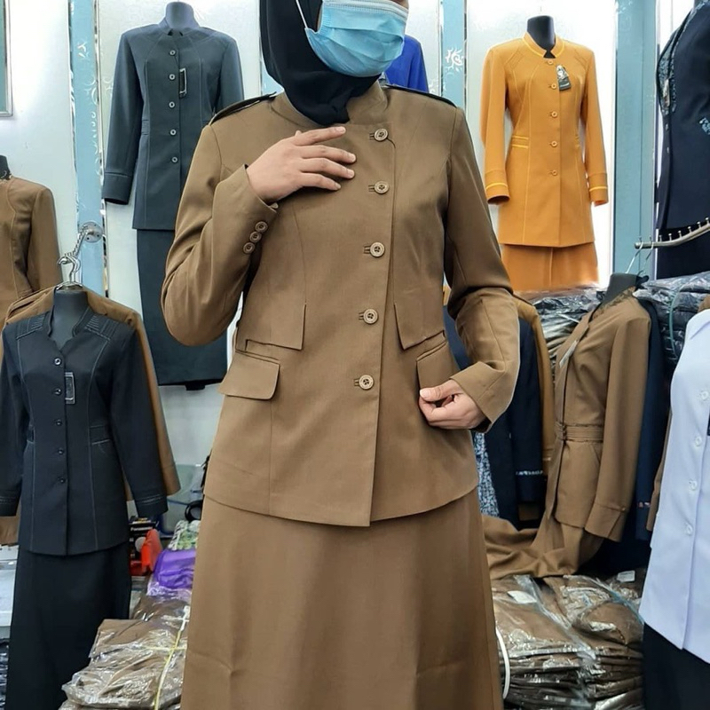 [JUAL RUGI] Preloved like new PDH Khaki Baju Kerja PNS/ASN