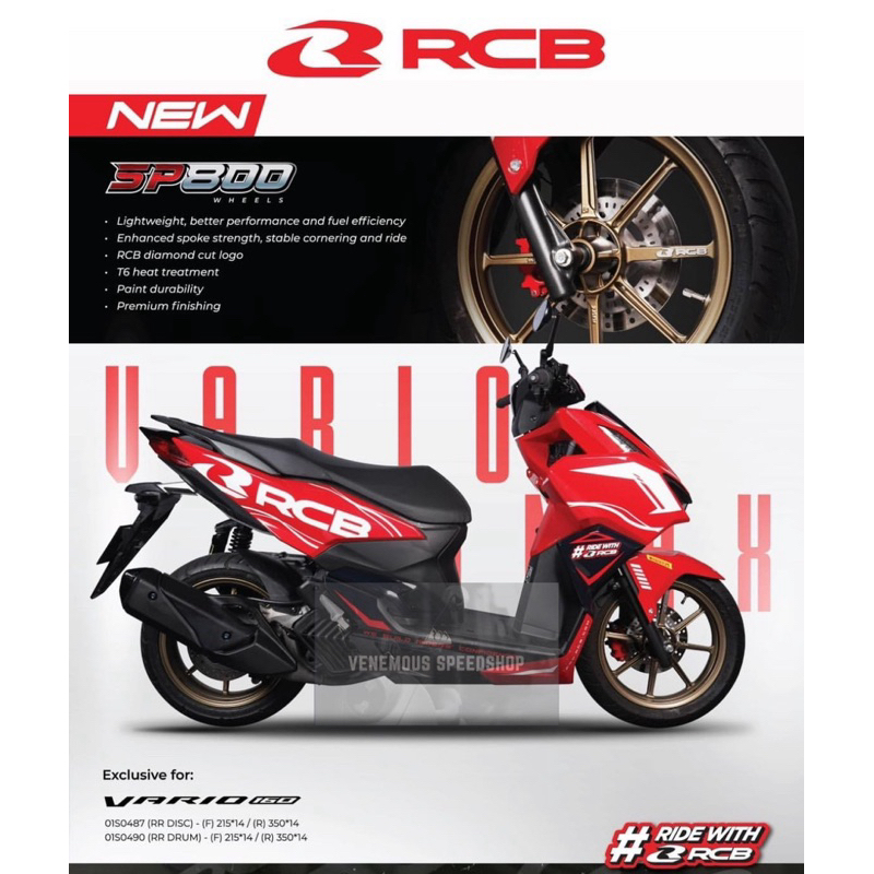 Velg Racing RCB SP800 Vario 160 ABS / Pcx160 / ADV160
