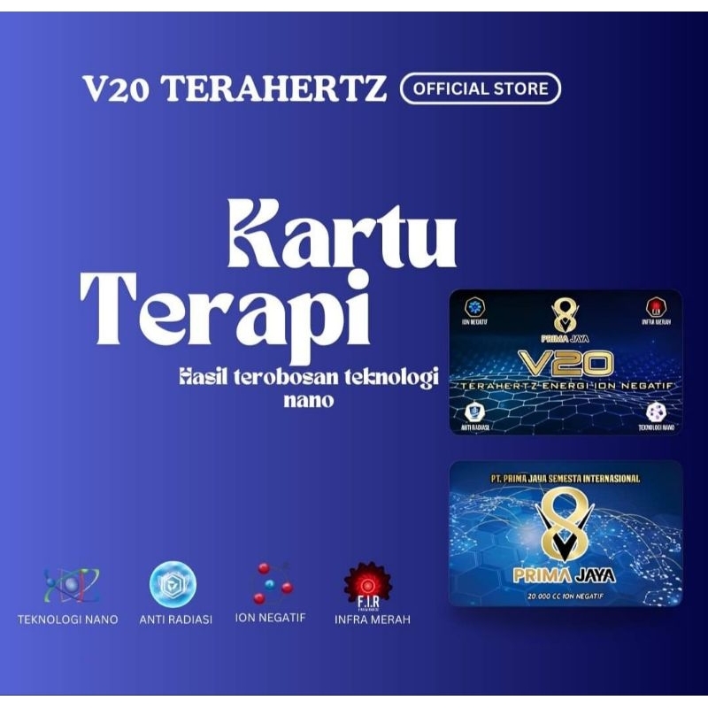 V20 Ion Card/Terahertz/Infra Red/Ion Negatif 20.000cc/Nano Teknologi/ Anti Radiasi