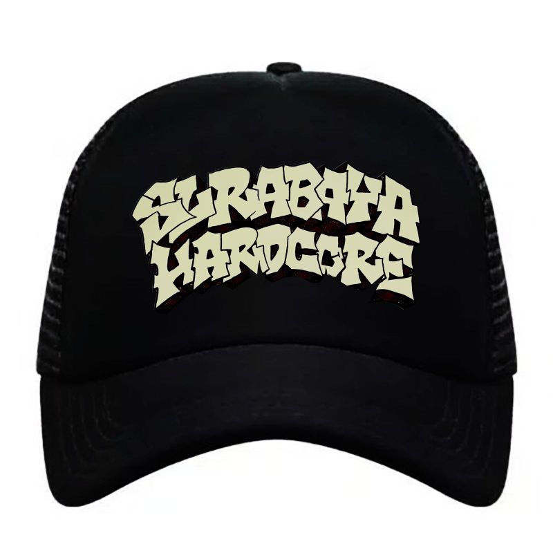 Topi Surabaya - Hardcore / Topi hitam / Topi jaring/ Topi Hardcore / Topi trucker