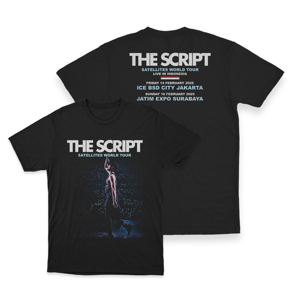 Kaos The Script Satellites World Tour Indonesia
