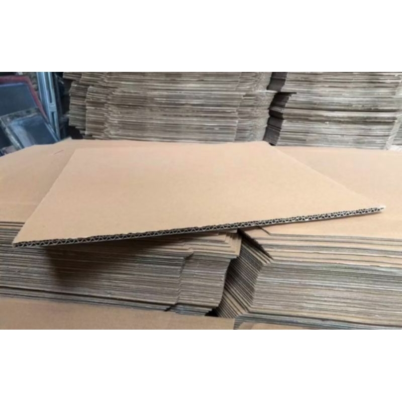 

60x80 cm kardus lembaran polos double wall corrugated kraft karton dus kemasan