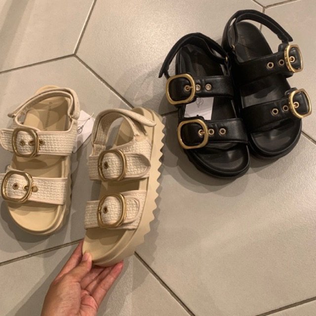 Stradivarius sepatu sendal wedges bestseller original store free paperbag |jastip_titipoutfit