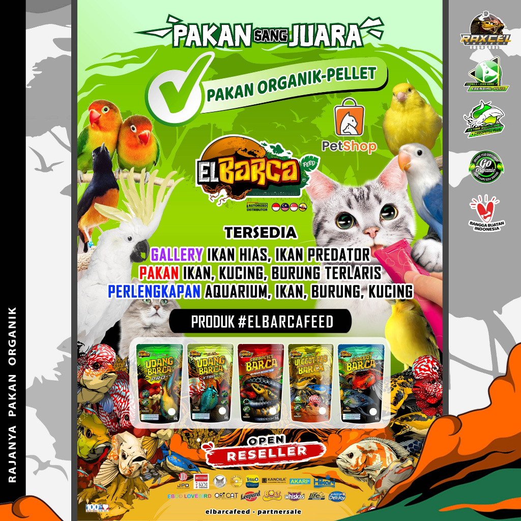 ady78 PAKET PAKAN PELET CHANNA ANDRAO Optimalkan rna High FIN Biru Blue Booster + Free Sticker