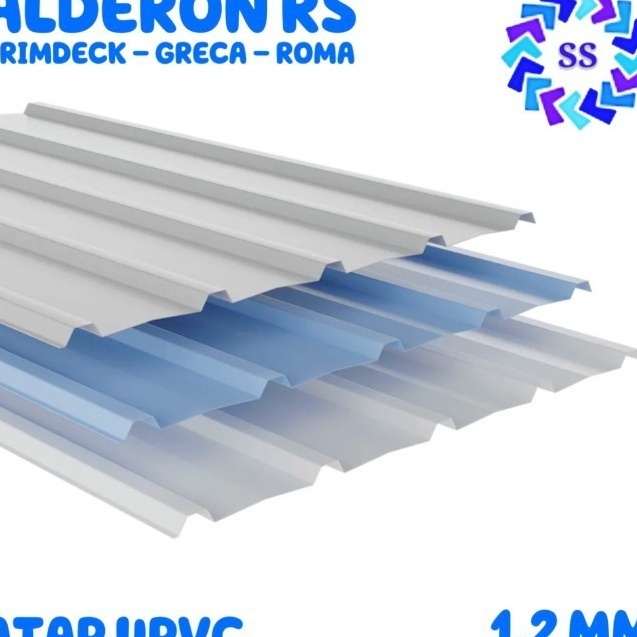 Hemat ATAP UPVC ALDERON RS SINGLE LAYER TRIMDECK GRECA ROMA 12MM