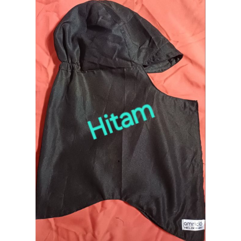 HITAM.topi welder,tupung,sebo,kerpus polos hitam