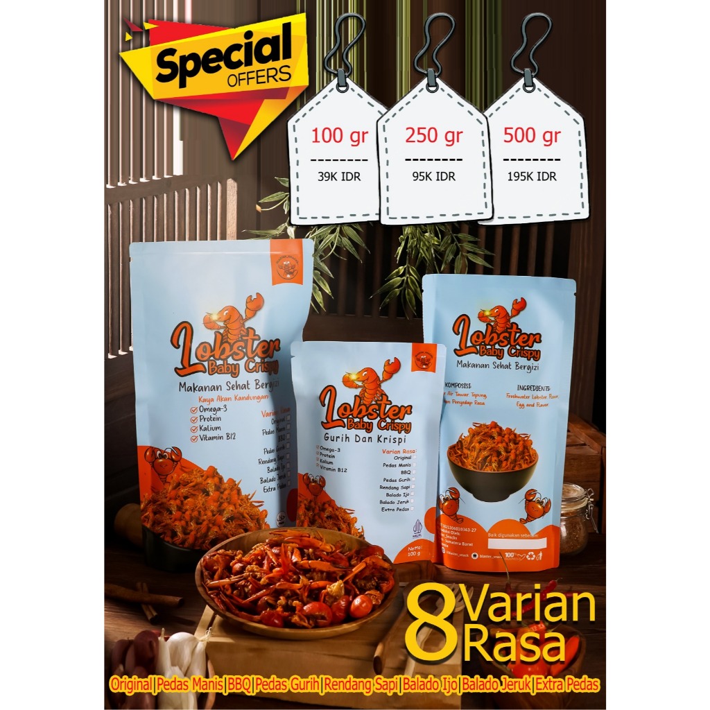 

Snack Lobster Air Tawar Crispy