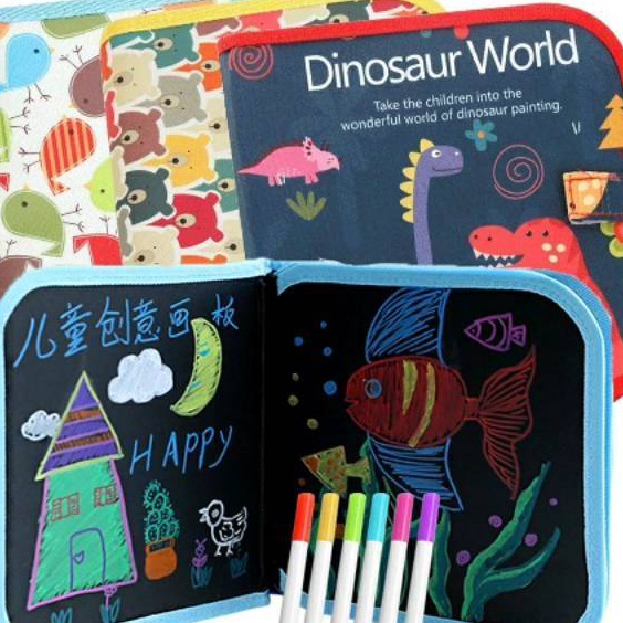 

SPECIAL PROMO MAGIC BOOK MENGGAMBAR MEWARNAI REUSEABLE DRAWING BOOK GRAFFITI BOOK BUKU GAMBAR TANPA DEBU NO MESS