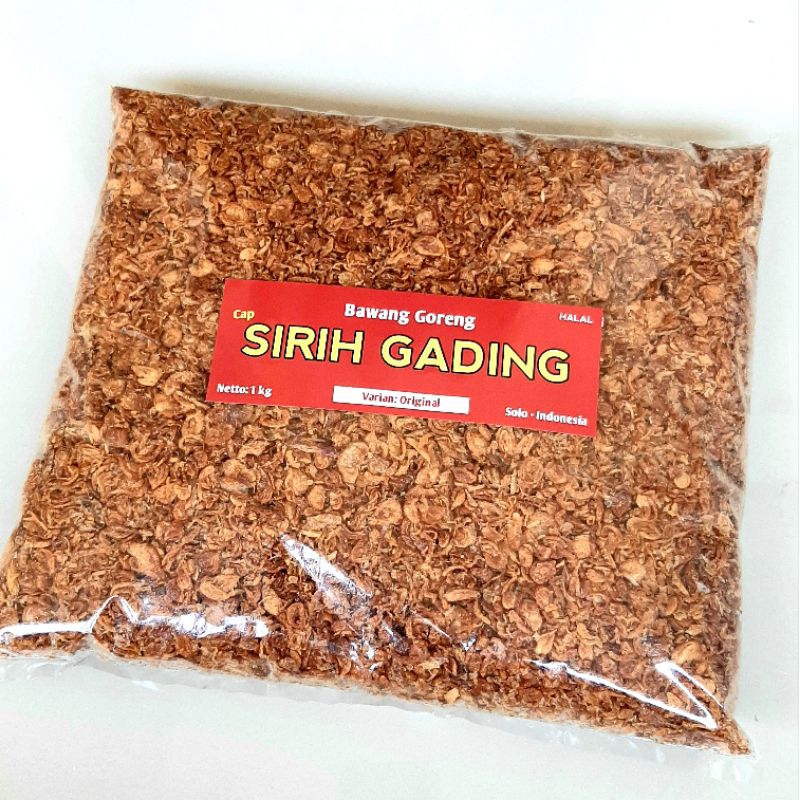 

Bawang Goreng Cap Sirih Gading 1 Kg (Tanpa Tepung, Tanpa Pengawet)