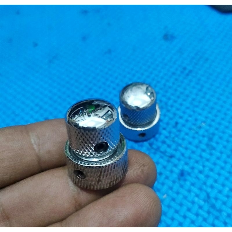 Knob Bass stacked knob tumpuk susun potensio chrome