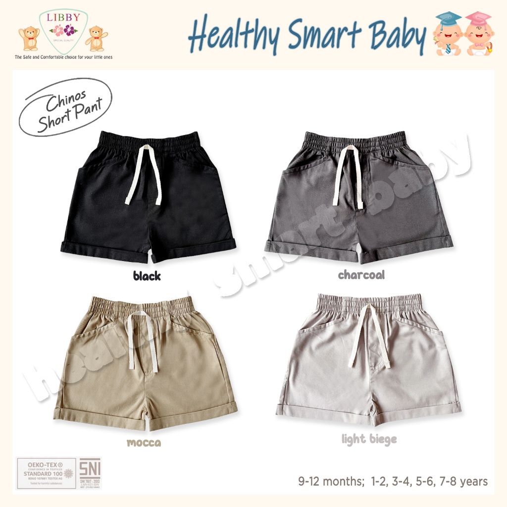 Libby Chinos Pants | Celana Pendek Chinos Anak Laki Laki | Celana Pendek Anak Laki Laki