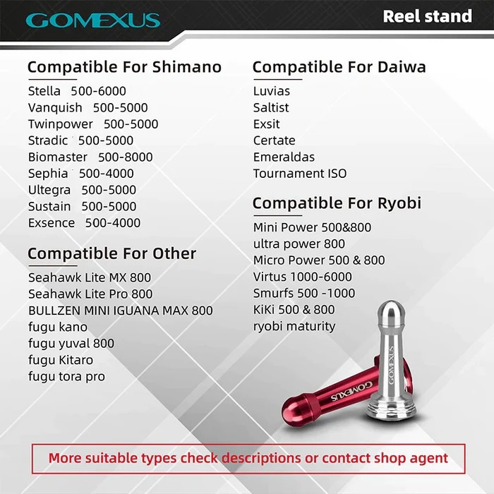 REEL STAND GOMEXUS R1 42MM UNTUK DAIWA RYOBI SHIMANO