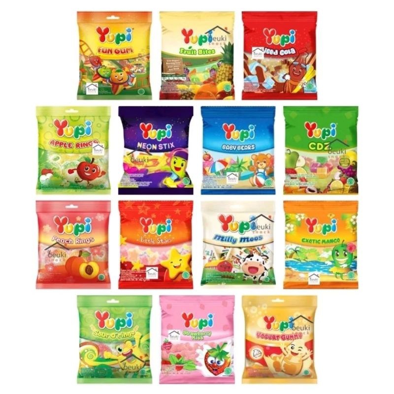 

Yupi Mini Bag Yupi Gummy Permen 45gr All Varian Permen Yupi 45 gr