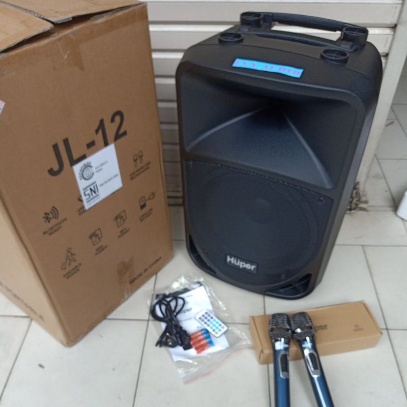 SPEAKER PORTABEL HUPER 12 INCH BLUETOOTH MP3 JL12 ORIGINAL JL 12