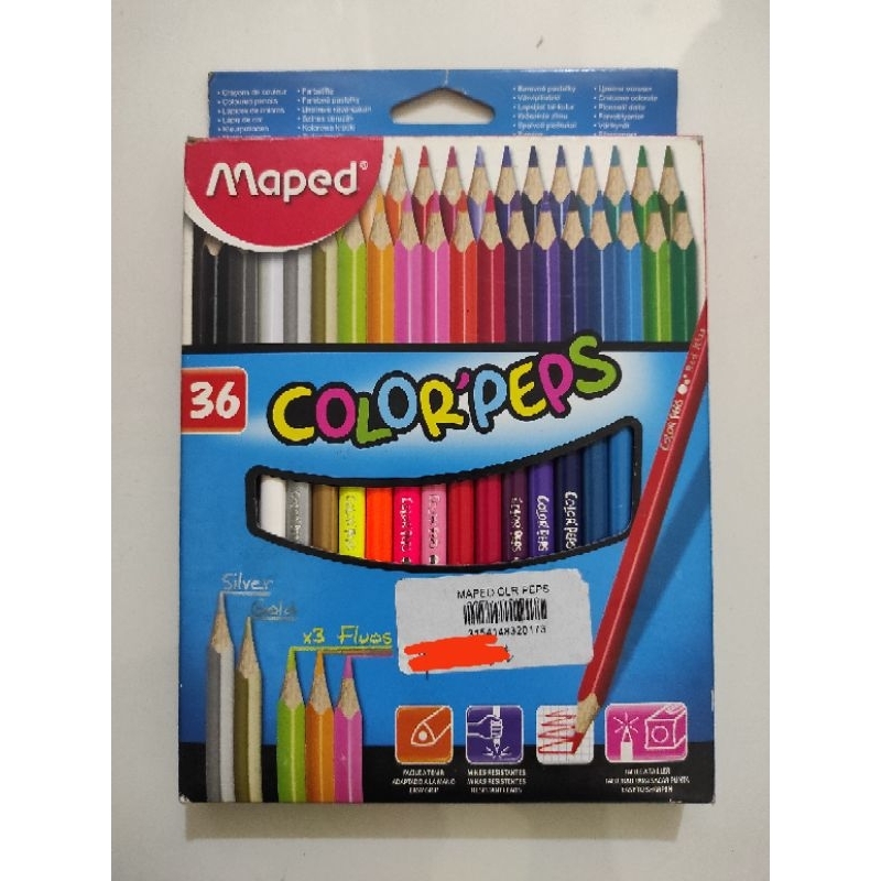 

Maped 36 Color'peps - Maped Pensil Warna 36 Warna Triangulat