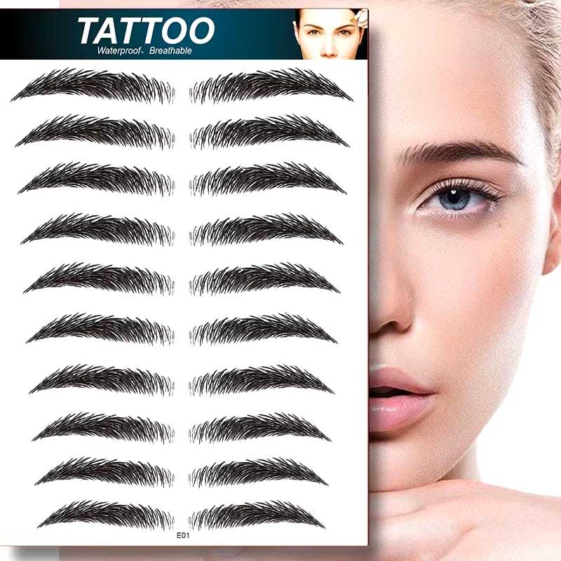 sticker Tato Alis Eyebrow Tattoo Alis Waterproof Eyebrow Sticker Alis 6D Stiker Alis Sulam