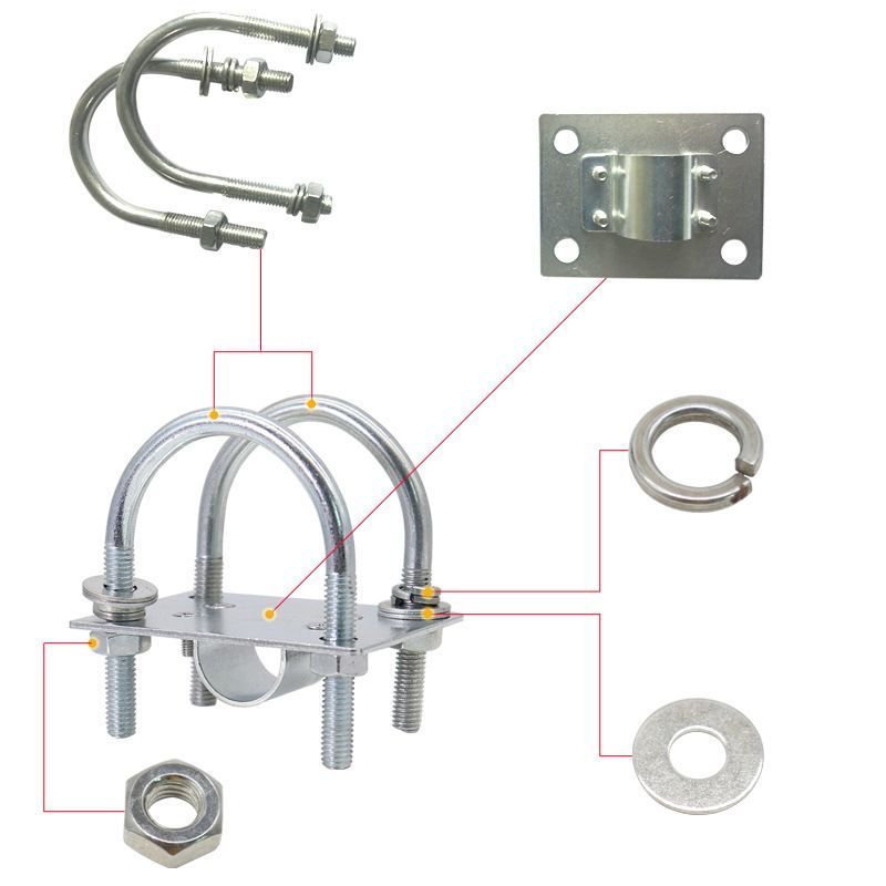 Bracket Antena 20Mm Breket Tiang Antena Dudukan Tiang Antena Indoor Outdoor Klem Antena
