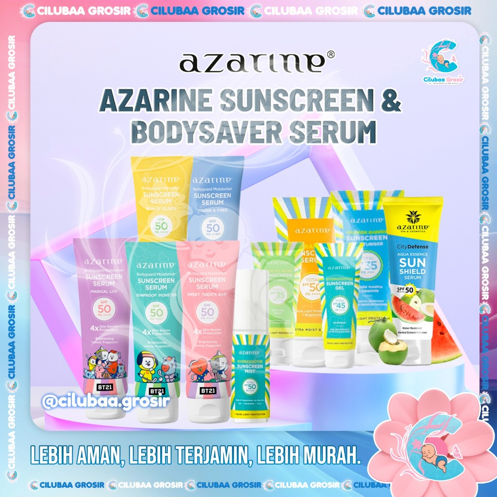AZARINE Hydrasoothe Sunscreen Gel SPF45 PA++ || Azarine Sunscreen Tabir Surya Cream || Azarine Hydra