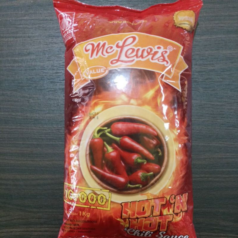 

mc lewis sambal hot n hot kemasan 900gr