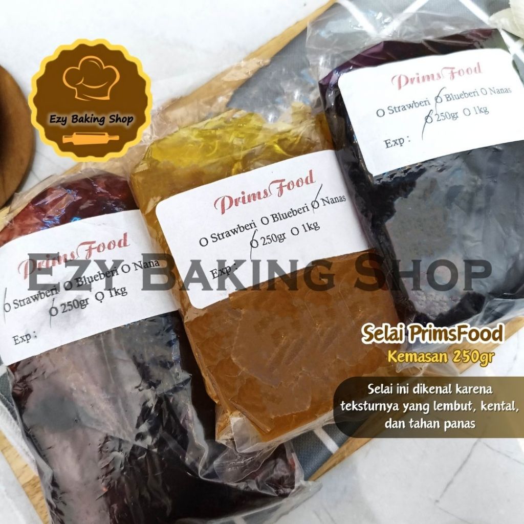 

Selai Primsfood Filling Repack 250gr - Selai Roti / Isian Donat / Fill