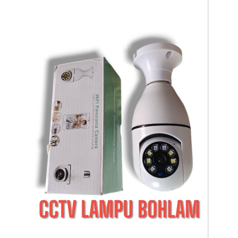 IP CAMERA CCTV BULB WIFI PANORAMIC PANORAMA CAMERA CCTV LAMPU BOHLAM - KAMERA CCTV MINI