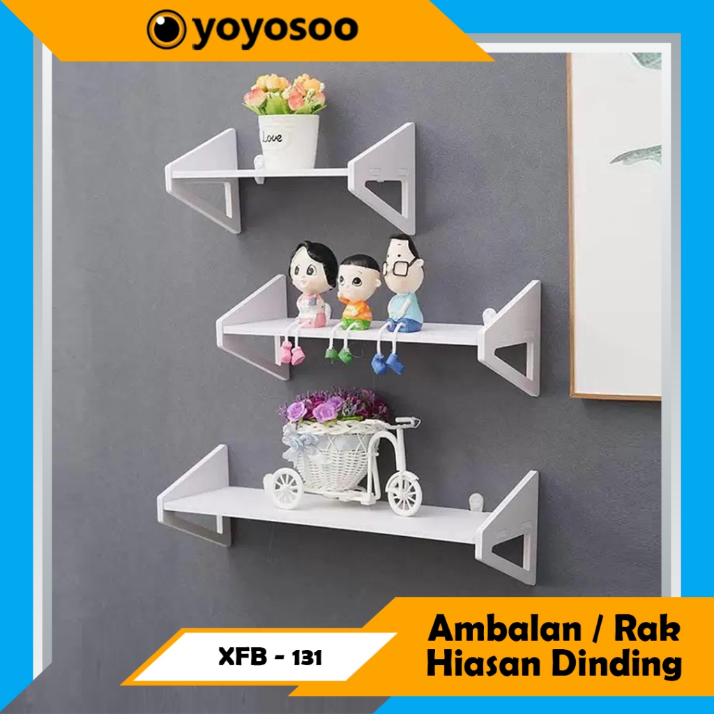 Rak Penyimpanan Dinding Plastik Kayu PVC Tanpa Meninju Dekorasi Kamar Tidur Rak Bunga Sederhana Hias