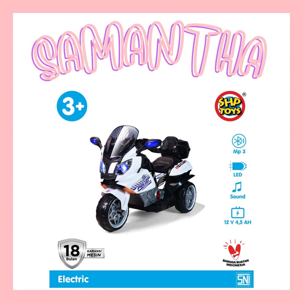 MAINAN MOTOR AKI REMOTE CONTROL SHP TOYS SAMURAI POLISI VOLTA 5021